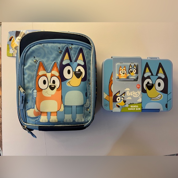 Other | Bluey Lunch Set Bento Box Insulated Lunch Tote Bag Kids ...